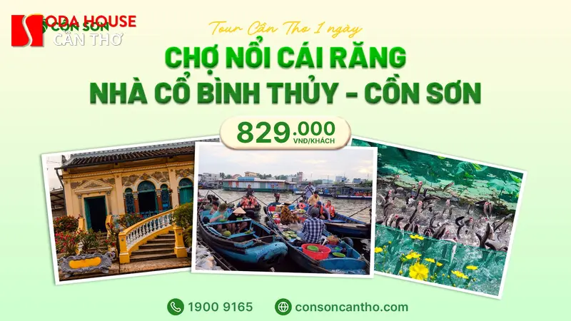 Tour Cần Thơ 1 ngày: Sân Bay - Đền Hùng - Cồn Sơn - Nhà Cổ - 5