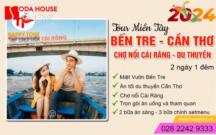 Tour Cần Thơ 1 ngày: Sân Bay - Đền Hùng - Cồn Sơn - Nhà Cổ - 1