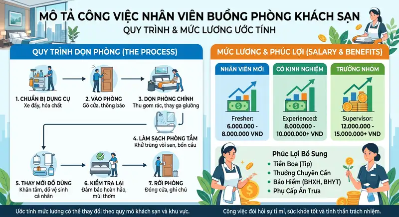 Mô tả sơ bộ công việc buồng phòng khách sạn
