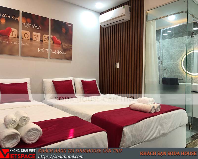 Phòng gia đình 2 giường đôi khách sạn Soda House